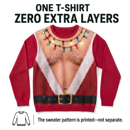 Santa Bare-Chest Sweater